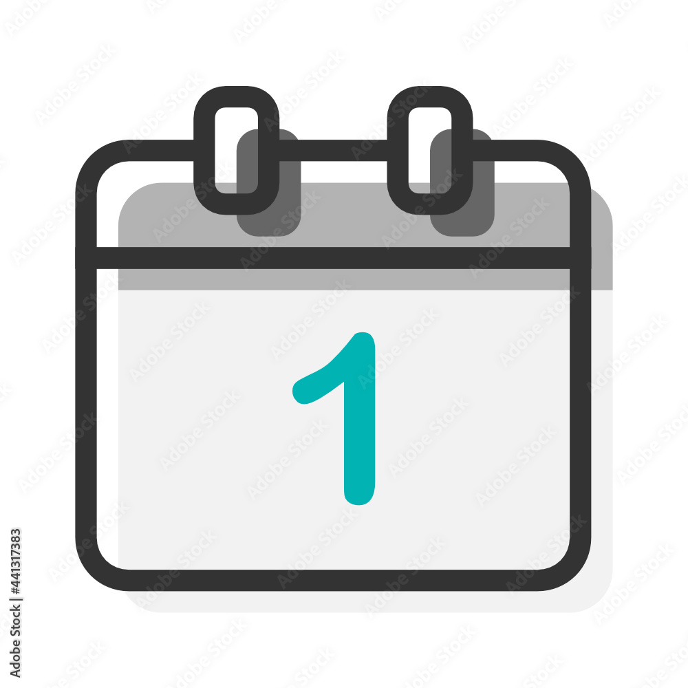 Calendar filled outline icon.