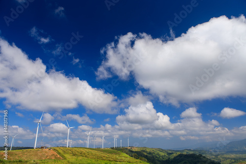 Windmills over a wide field