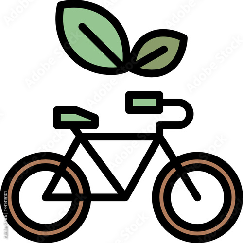 eco tourism color outline icon