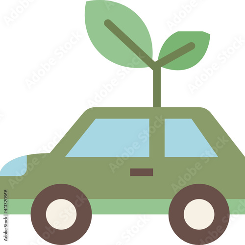 eco car flat icon