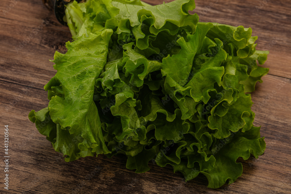 Green lettuce salad heap leaves Green lettuce salad heap leaves