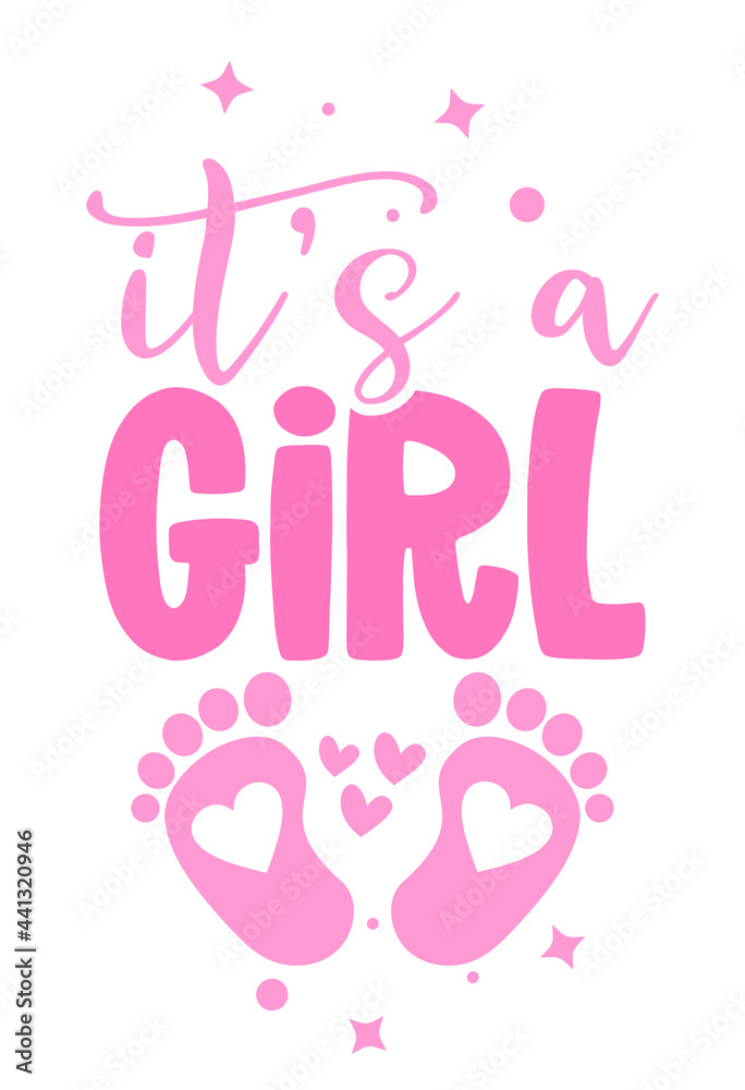It's a Girl - pink stickers that have lovely feet with it's a girl. Perfect for Letter Seals for Baby Shower Invitations and thank you cards, baby shower favors, baby shower bingo, gender reveal party It's a Girl - pink stickers that have lovely feet with it's a girl. Perfect for Letter Seals for Baby Shower Invitations and thank you cards, baby shower favors, baby shower bingo, gender reveal party