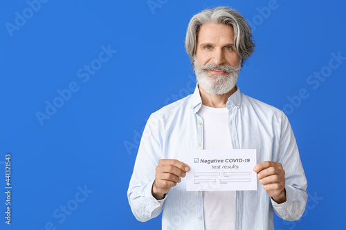 Senior man with negative co...