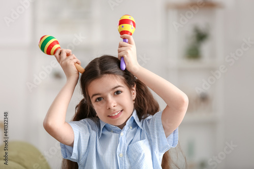 Cute Mexican girl with mara...