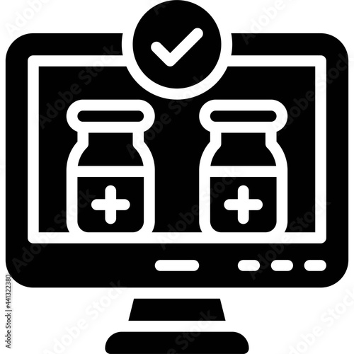 Vaccine monitoring icon, Vaccine Development related vector