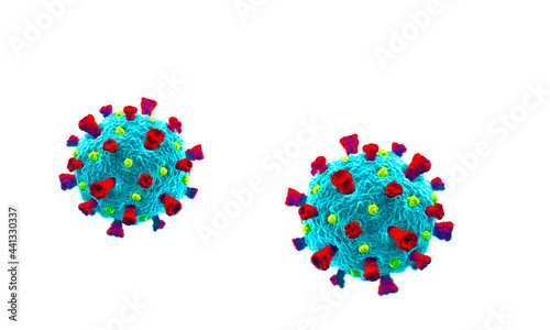 Covid 19 Virus Vector Image with pure white background