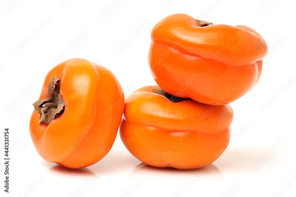persimmon isolated on white background persimmon isolated on white background