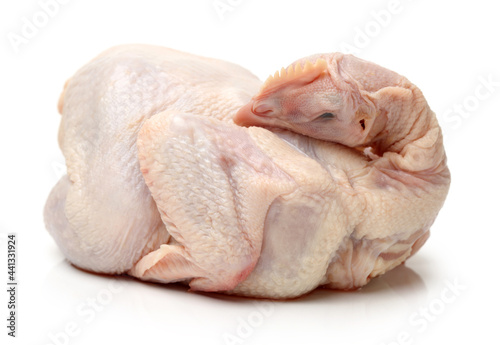 raw chicken isolated on white