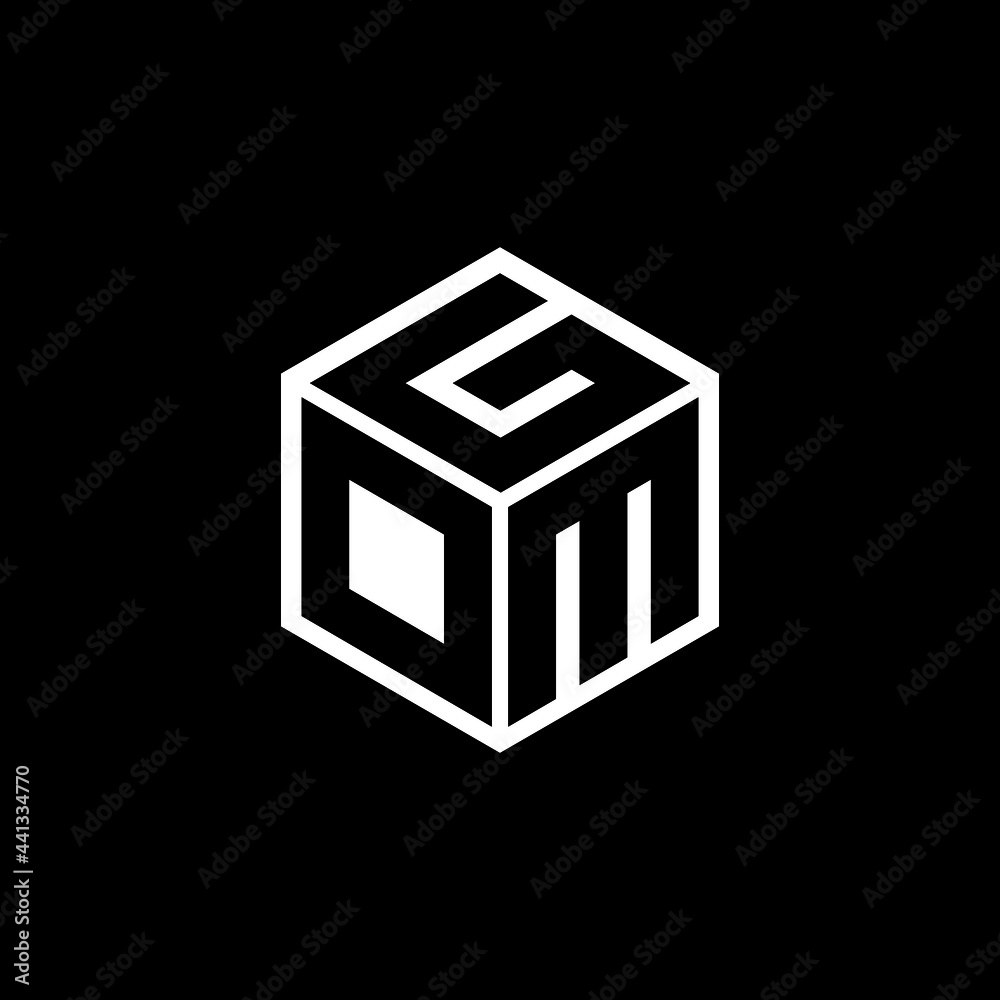 DMG letter logo design with black background in illustrator, vector