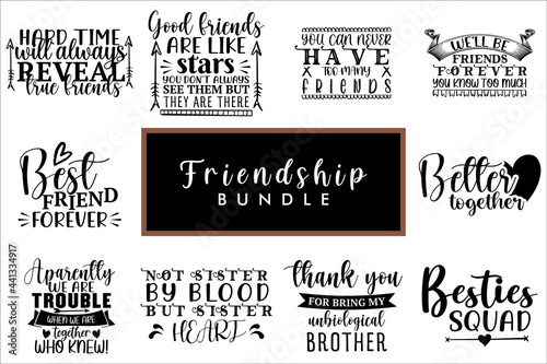 Friendship Quotes Design Bundle, Friendship Design Bundle