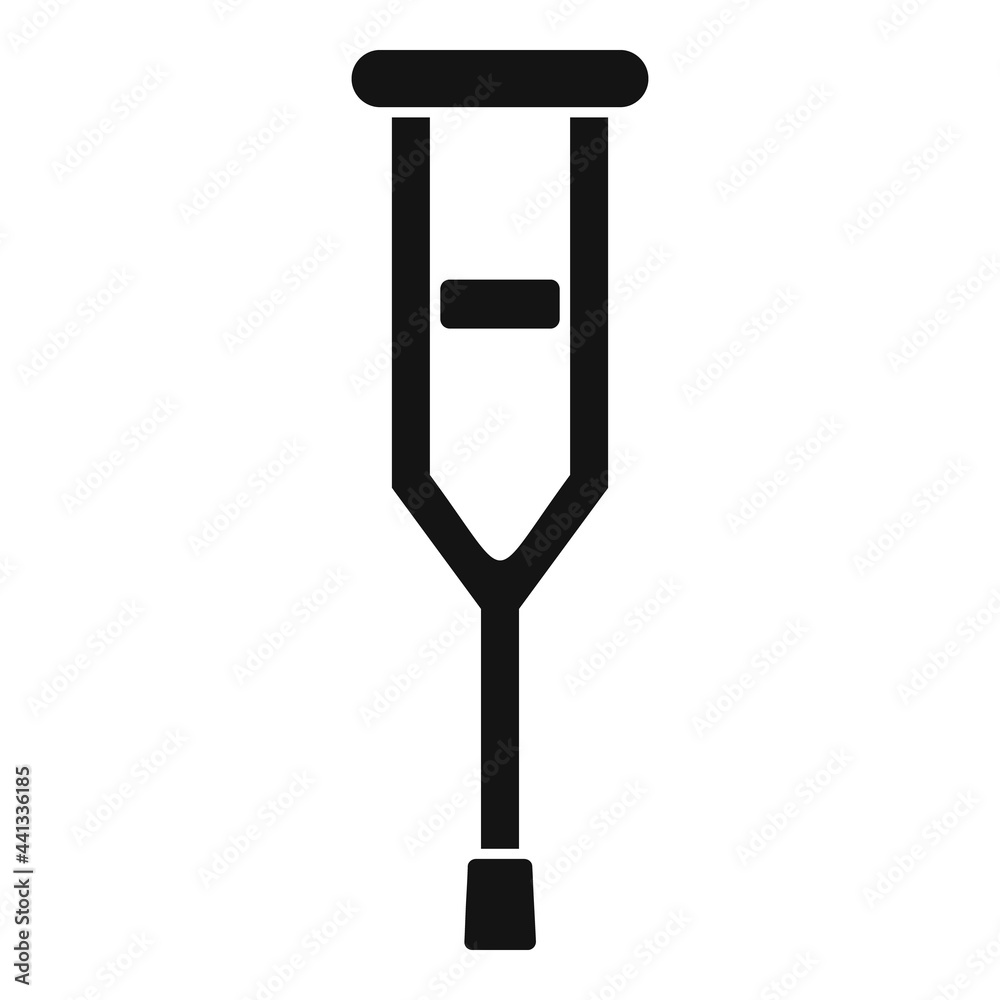 Medical crutches icon, simple style Medical crutches icon, simple style