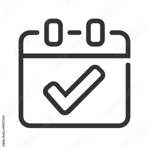 Check , Calendar outline icon.