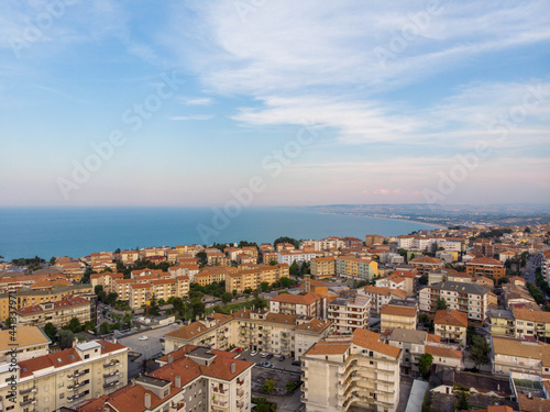 Aerial photo of Vasto and Adriatic sea. Italy