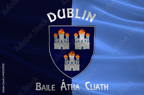 Flag of City Dublin of Ireland photo