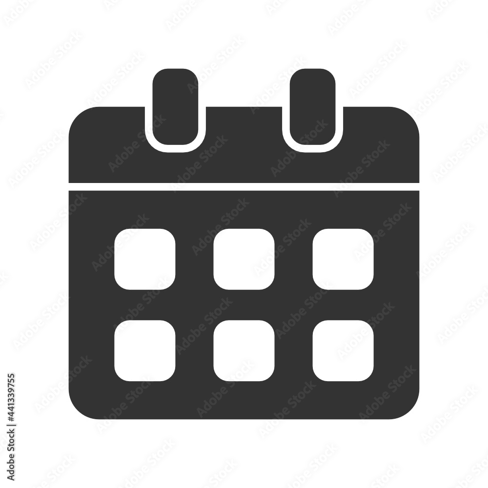 Calendar solid icon. Calendar solid icon.