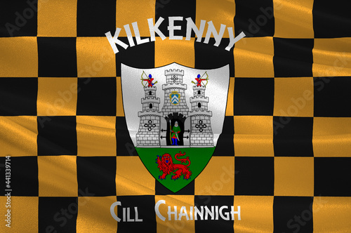 Flag of Kilkenny city in Ireland photo