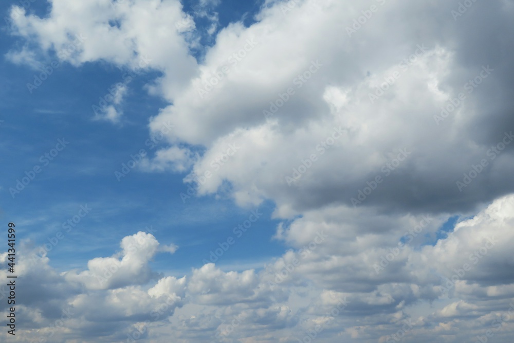 Beautiful cloudscape in blue sky, natural background Beautiful cloudscape in blue sky, natural background