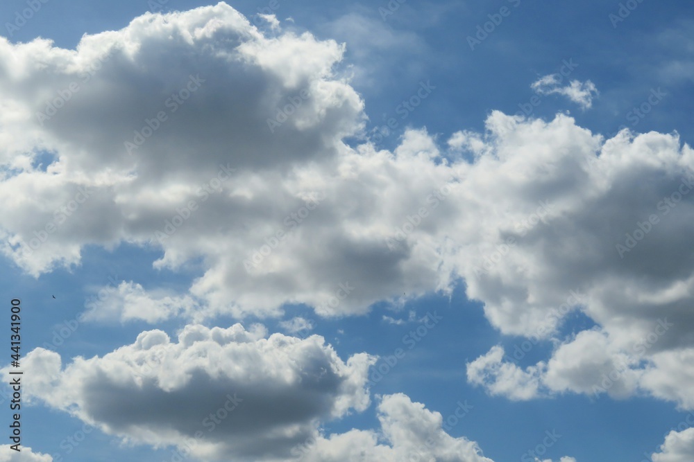Beautiful cloudscape in blue sky, natural background Beautiful cloudscape in blue sky, natural background