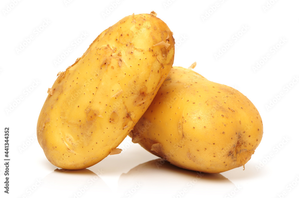 potatoes isolated on white background potatoes isolated on white background