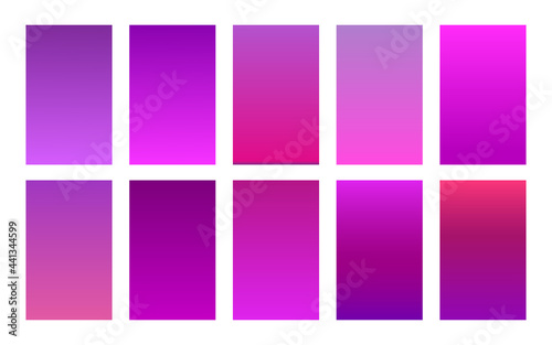 Purple color gradient background set