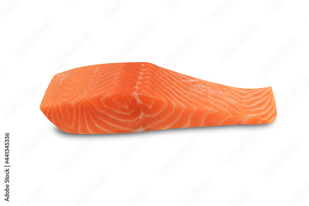 salmon steak red fish isolated on white background, With clipping path salmon steak red fish isolated on white background, With clipping path