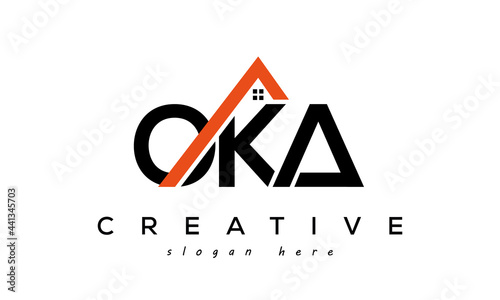 initial OKA letters real estate construction logo vector	