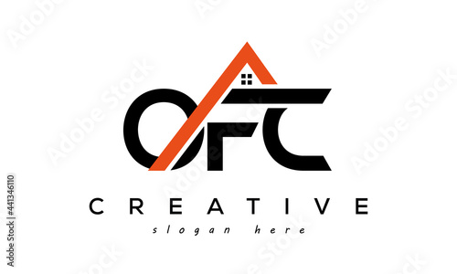 initial OFC letters real estate construction logo vector	
