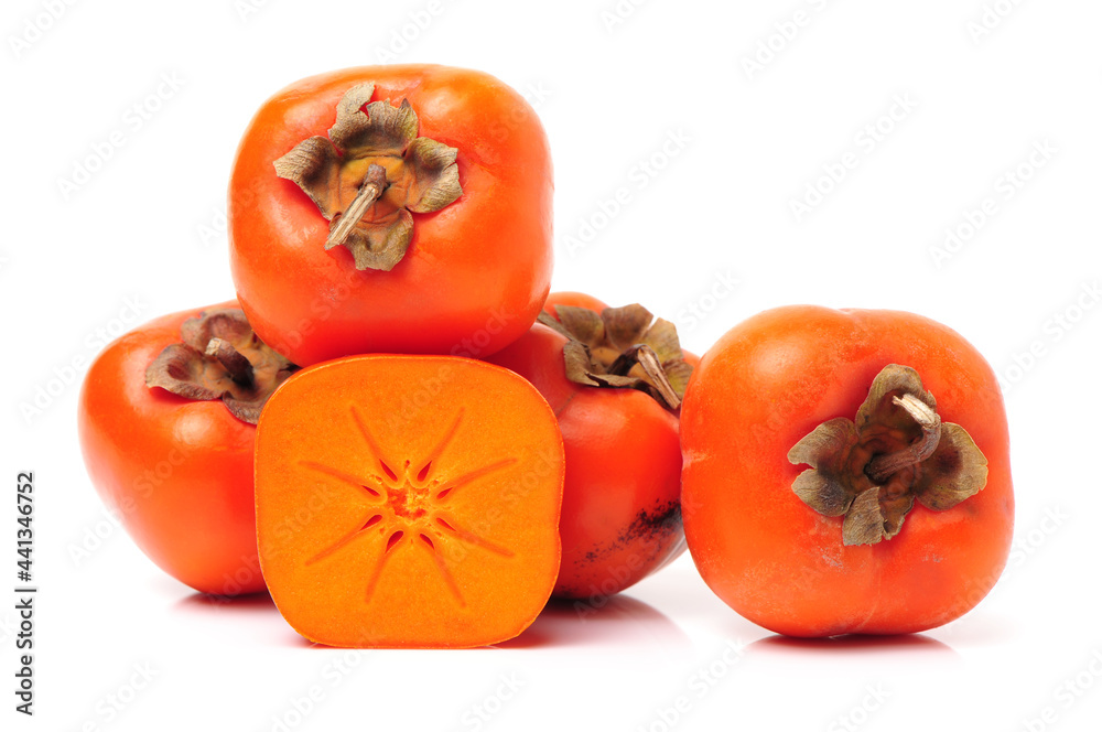 persimmon on a white background