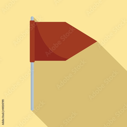 Hurling flag icon, flat style