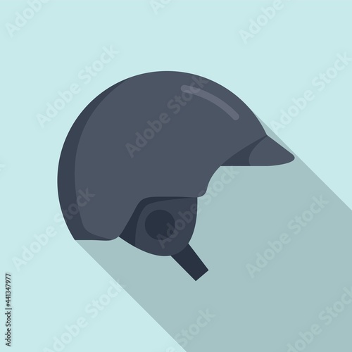 Hurling helmet icon, flat style