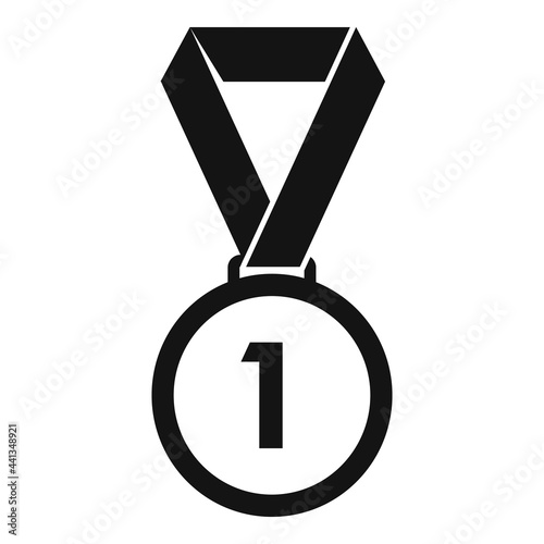 Hurling gold medal icon, simple style