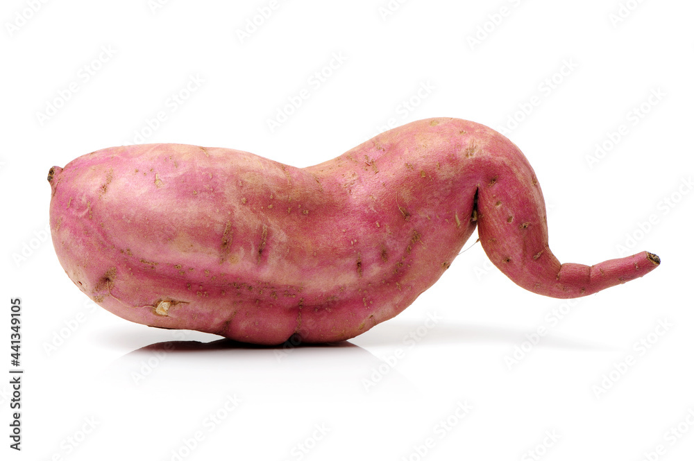 red sweet potatoes isolated on white red sweet potatoes isolated on white