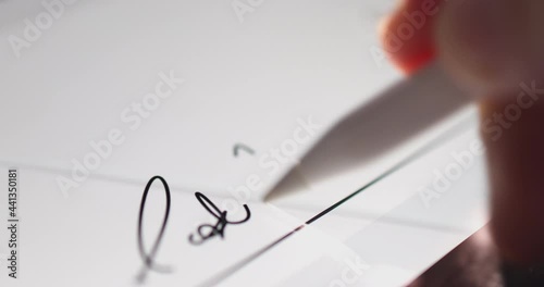 4K Video close up stylus sign signature on tablet screen. Concept for digital e-signature and electronic document.