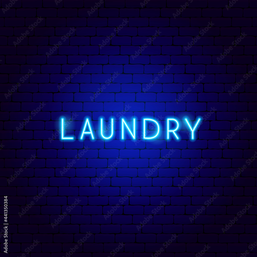 Laundry Neon Text Laundry Neon Text