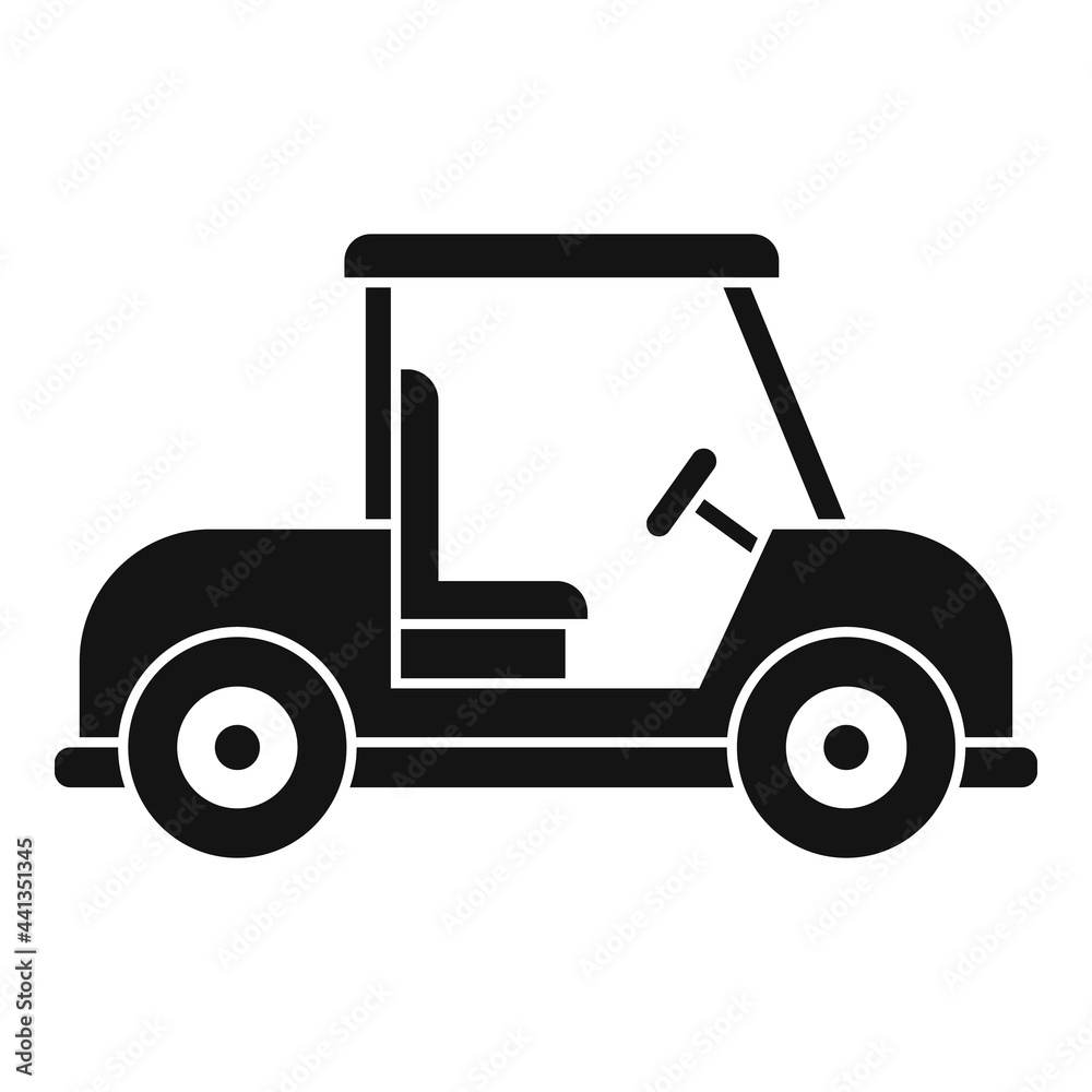Golf cart icon, simple style