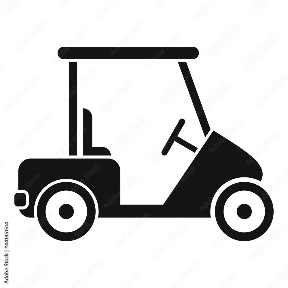Golf cart buggy icon, simple style