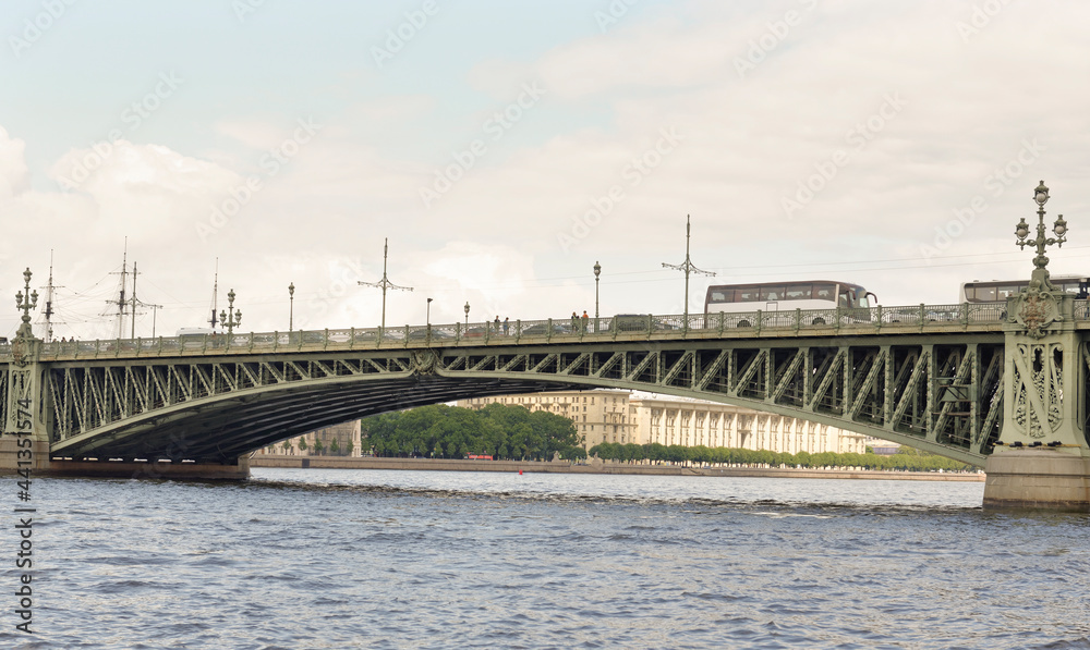 View of the Troitsky Bridge in St. Petersburg View of the Troitsky Bridge in St. Petersburg