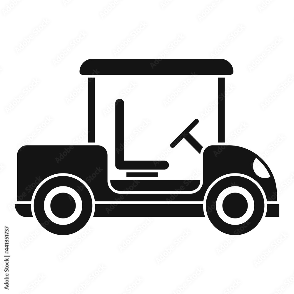 Golf cart hobby icon, simple style Golf cart hobby icon, simple style