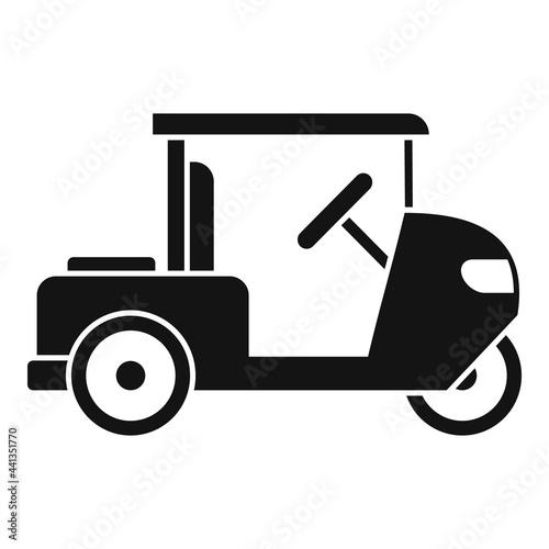 Golf cart caddy icon, simple style