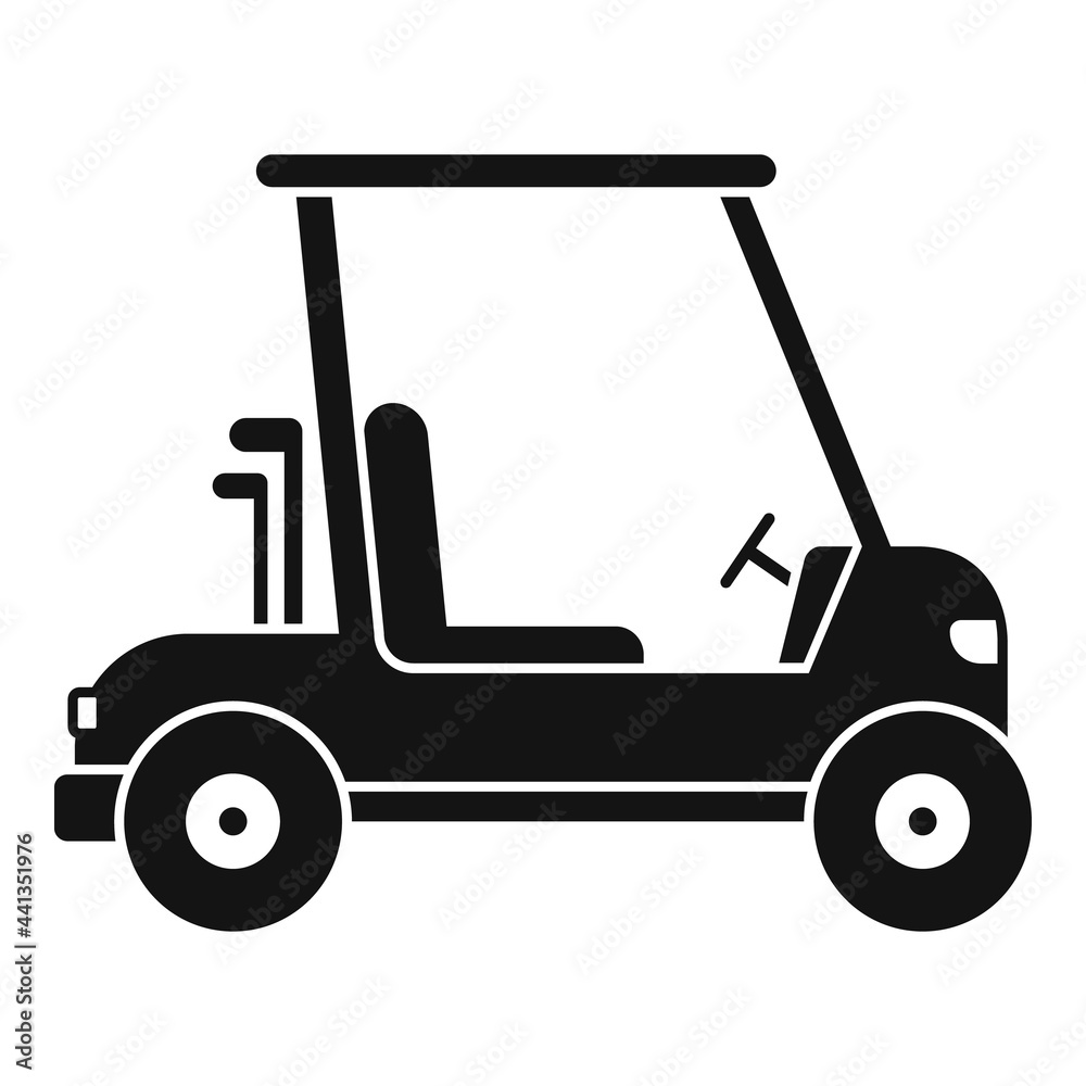 Golf cart drive icon, simple style