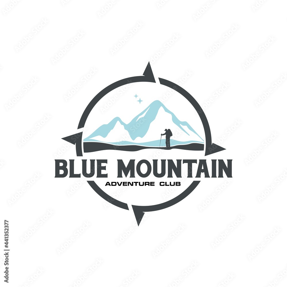 Adventure Team Club Logo Design Vector Image