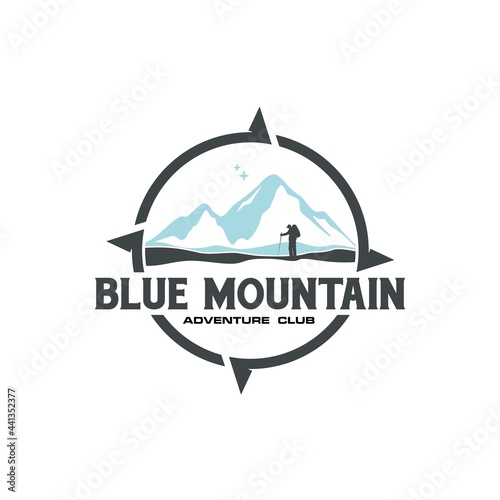 Adventure Team Club Logo Design Vector Image