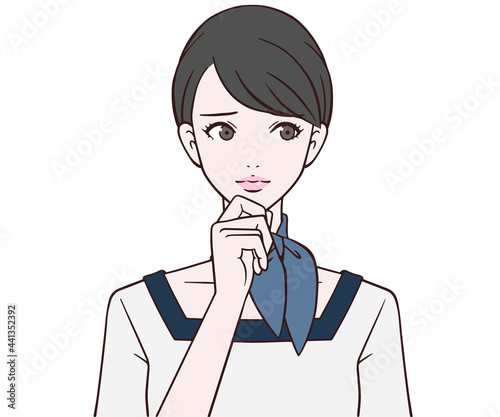 困惑する受付嬢