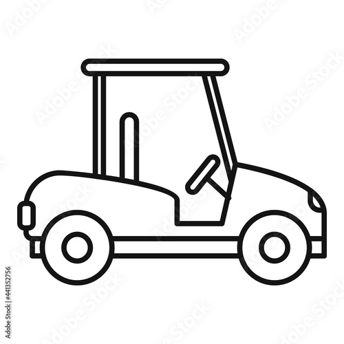 Golf cart course icon, outline style © anatolir