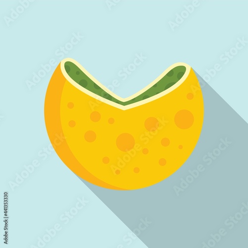 Greece food bake icon, flat style