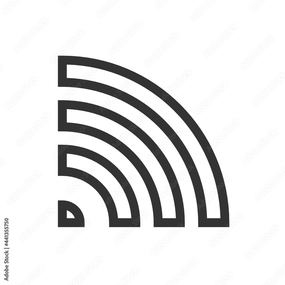 Wireless Network outline icon. Wireless Network outline icon.