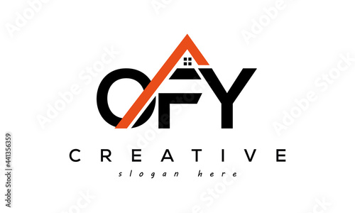 initial OFY letters real estate construction logo vector	 photo