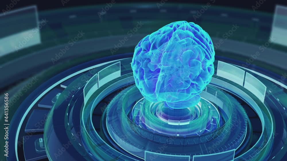 Artificial Intelligence Technology digital brain loopable