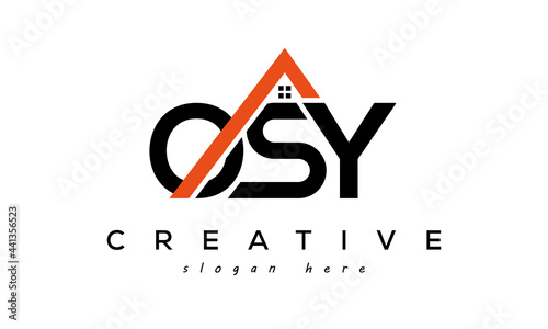 initial OSY letters real estate construction logo vector	