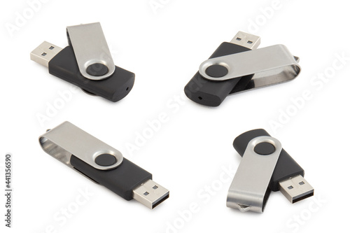 Usb stick or flash drive isolated on white background